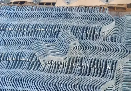 Piezas galvanizadas terminadas, control de calidad
